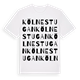 White t-shirt med Kölnestugan ordlek t-shirt