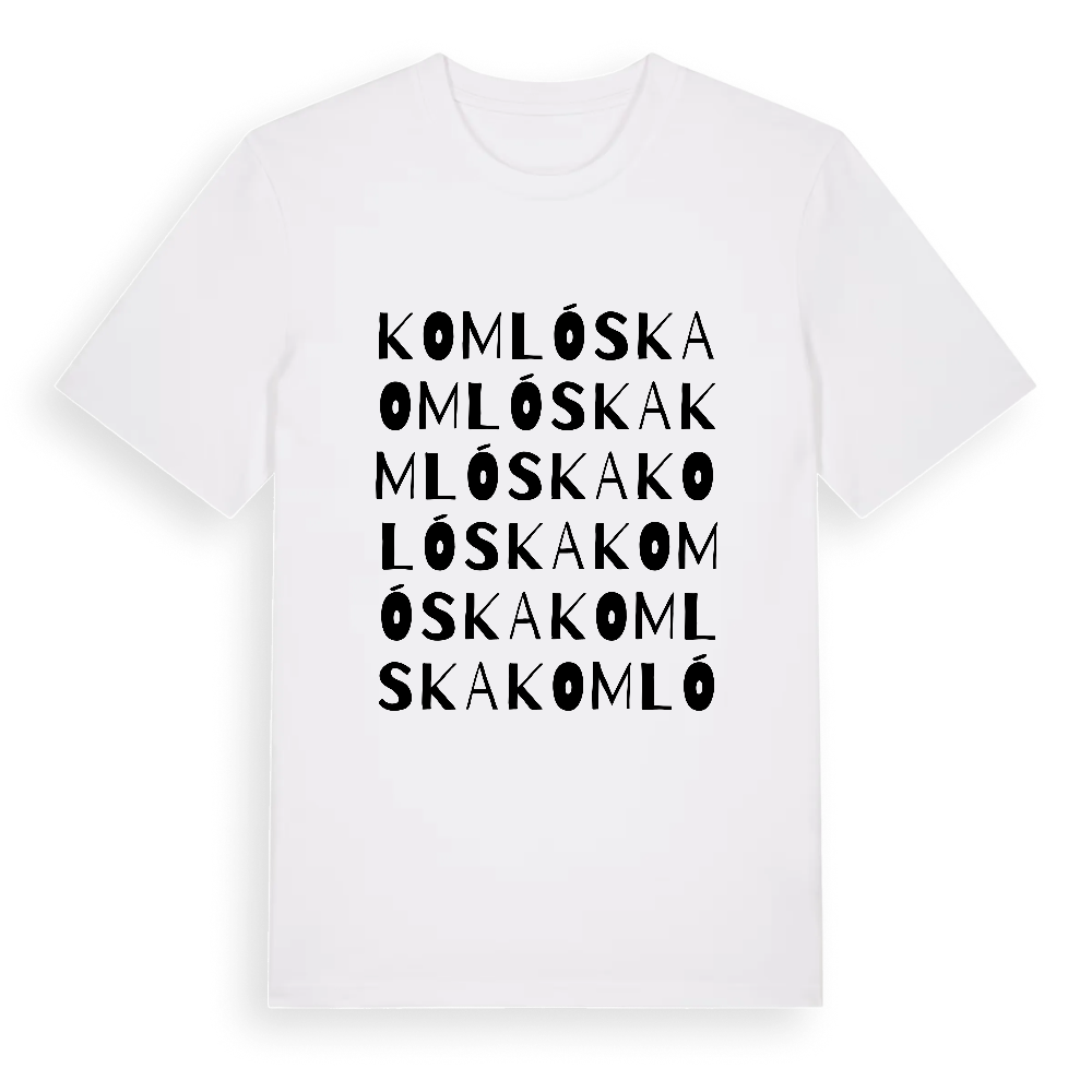 Komlóska ordlek t-shirt – White, i miljö