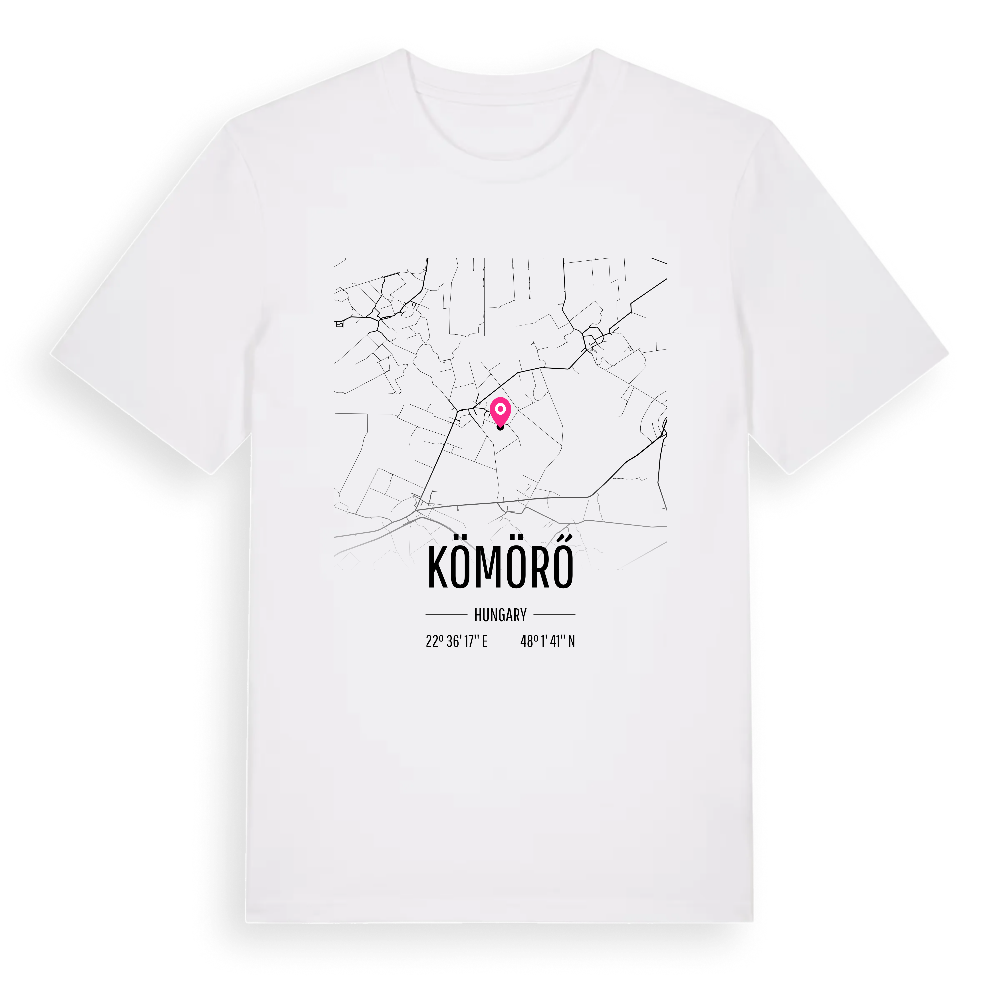 Kömörő karta t-shirt – White, i miljö