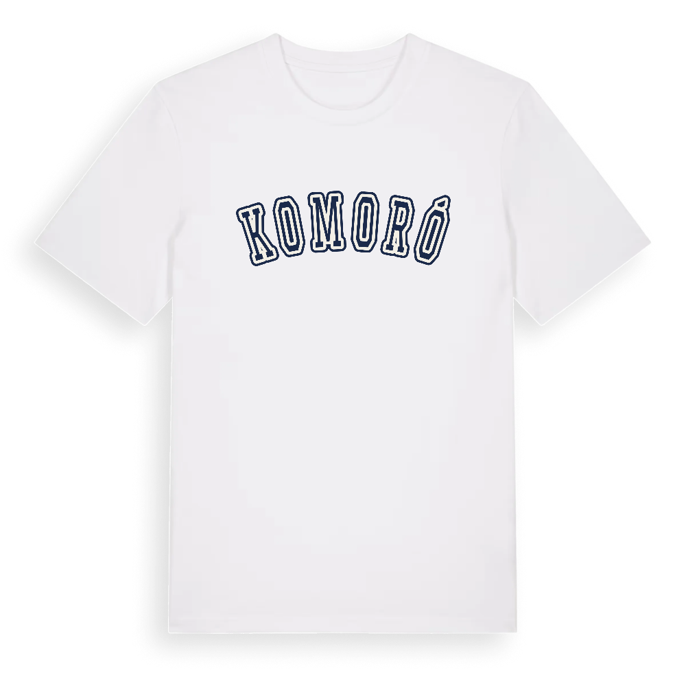 Komoró college t-shirt – White, i miljö