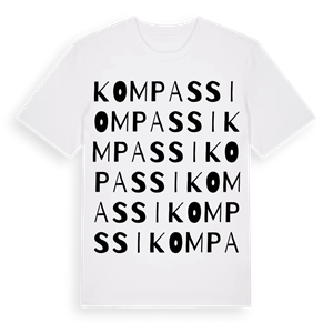 Kompassi ordlek t-shirt – ekologisk bomull t-shirt från Pinshirt