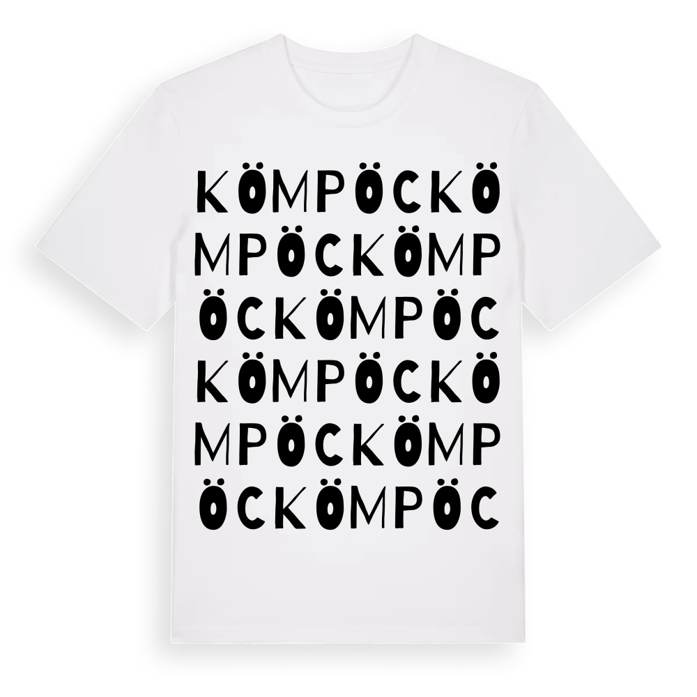 Kömpöc ordlek t-shirt – White, i miljö