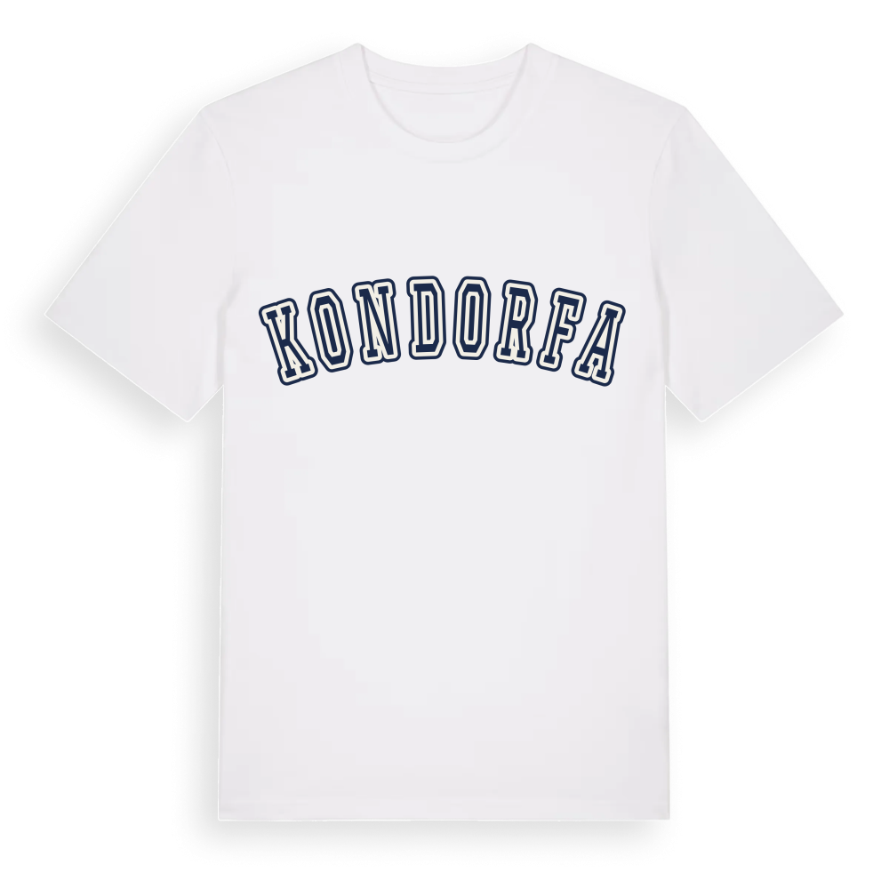 Kondorfa college t-shirt – White, i miljö