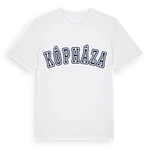 Kópháza college t-shirt – ekologisk bomull t-shirt från Pinshirt