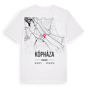 Kópháza karta t-shirt – ekologisk bomull t-shirt från Pinshirt