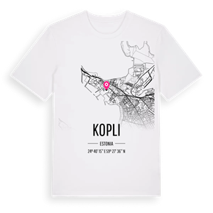 Kopli karta t-shirt – ekologisk bomull t-shirt från Pinshirt
