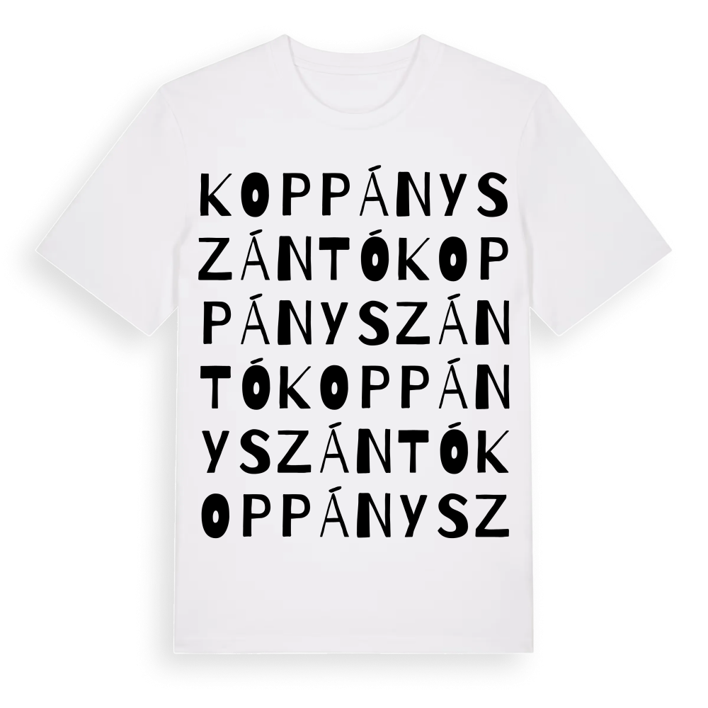 Koppányszántó ordlek t-shirt – White, i miljö