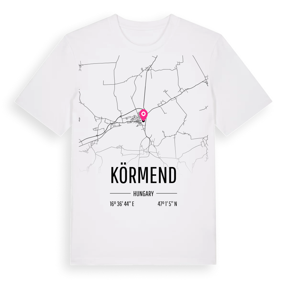 Körmend karta t-shirt – White, i miljö