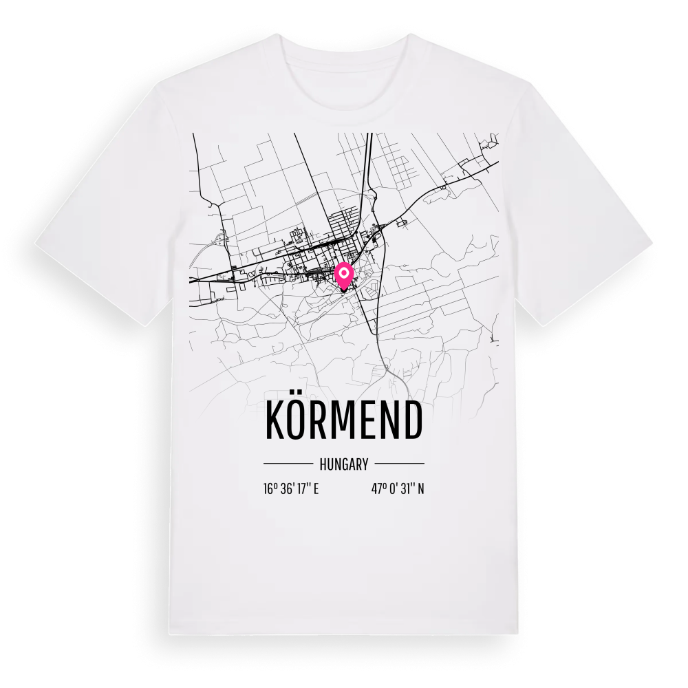 Körmend karta t-shirt – White, i miljö