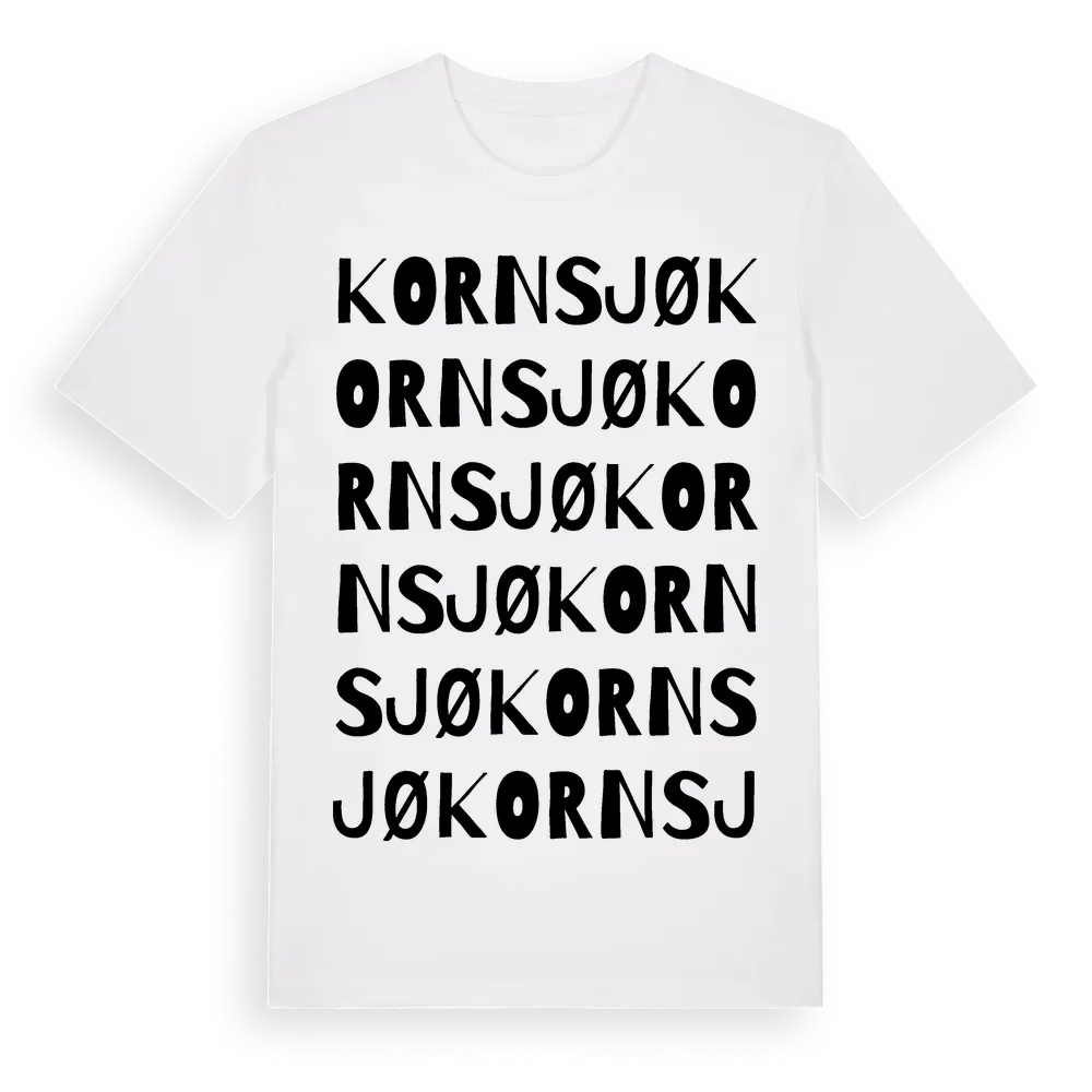 Kornsjø ordlek t-shirt i miljö