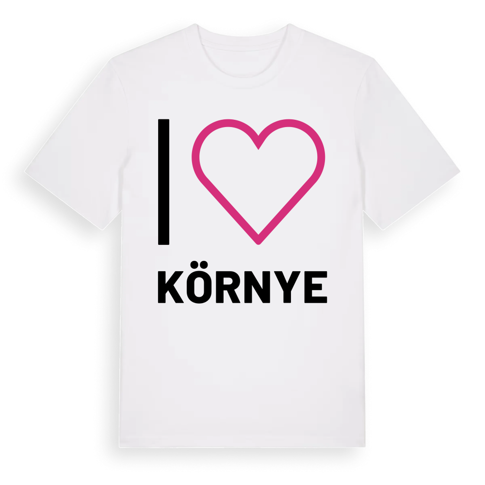 Jag älskar Környe t-shirt stort tryck – White, i miljö