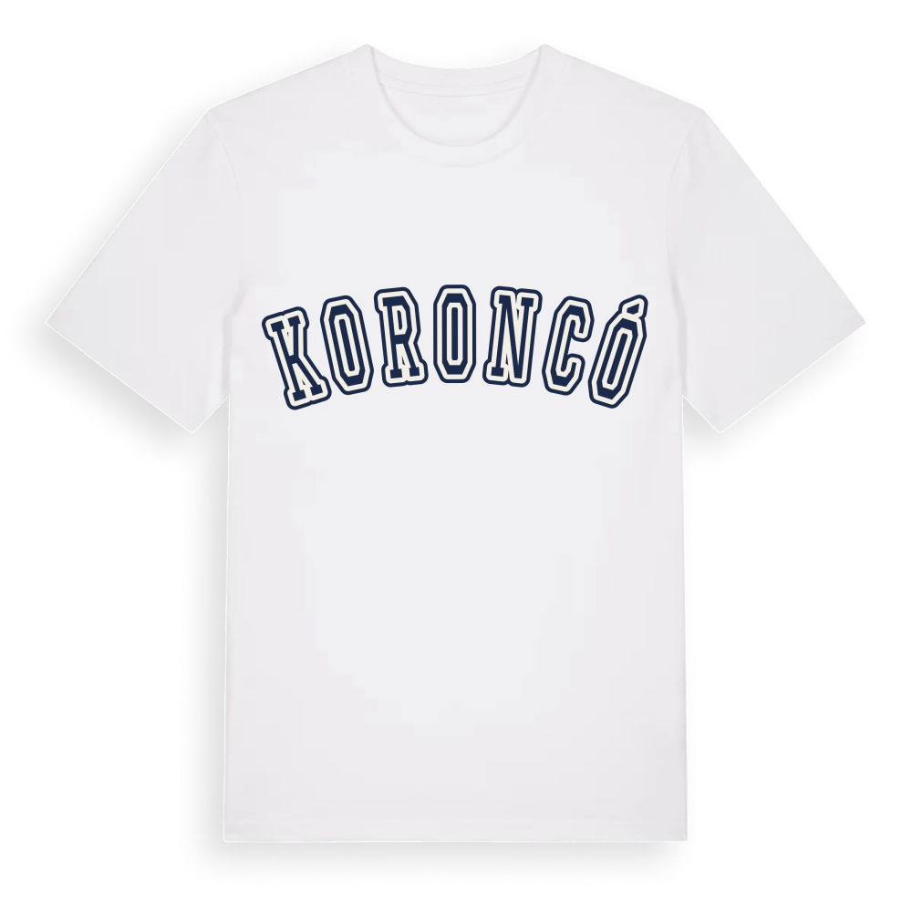 Koroncó college t-shirt – White, i miljö