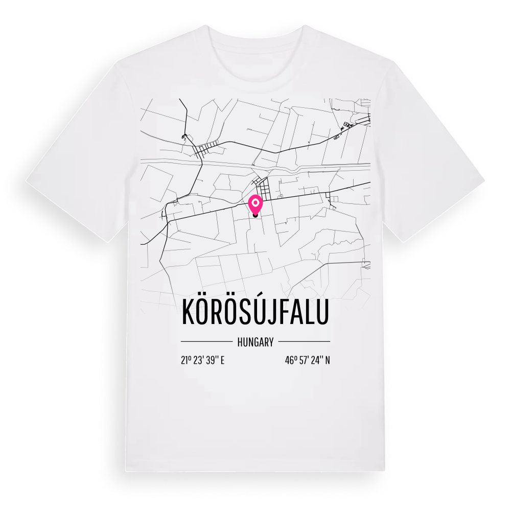 Körösújfalu karta t-shirt – White, i miljö