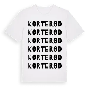 Korterød ordlek t-shirt – ekologisk bomull t-shirt från Pinshirt