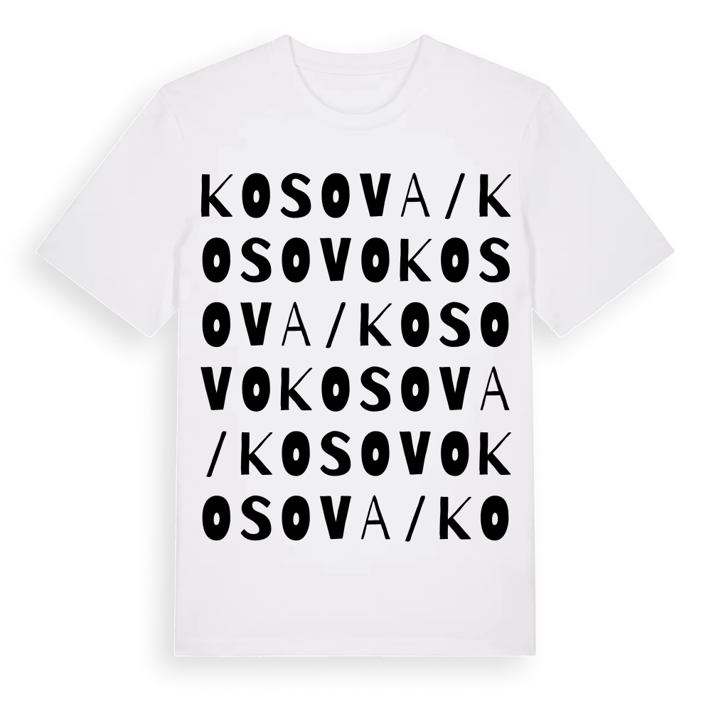 Kosova / Kosovo ordlek t-shirt – White, i miljö