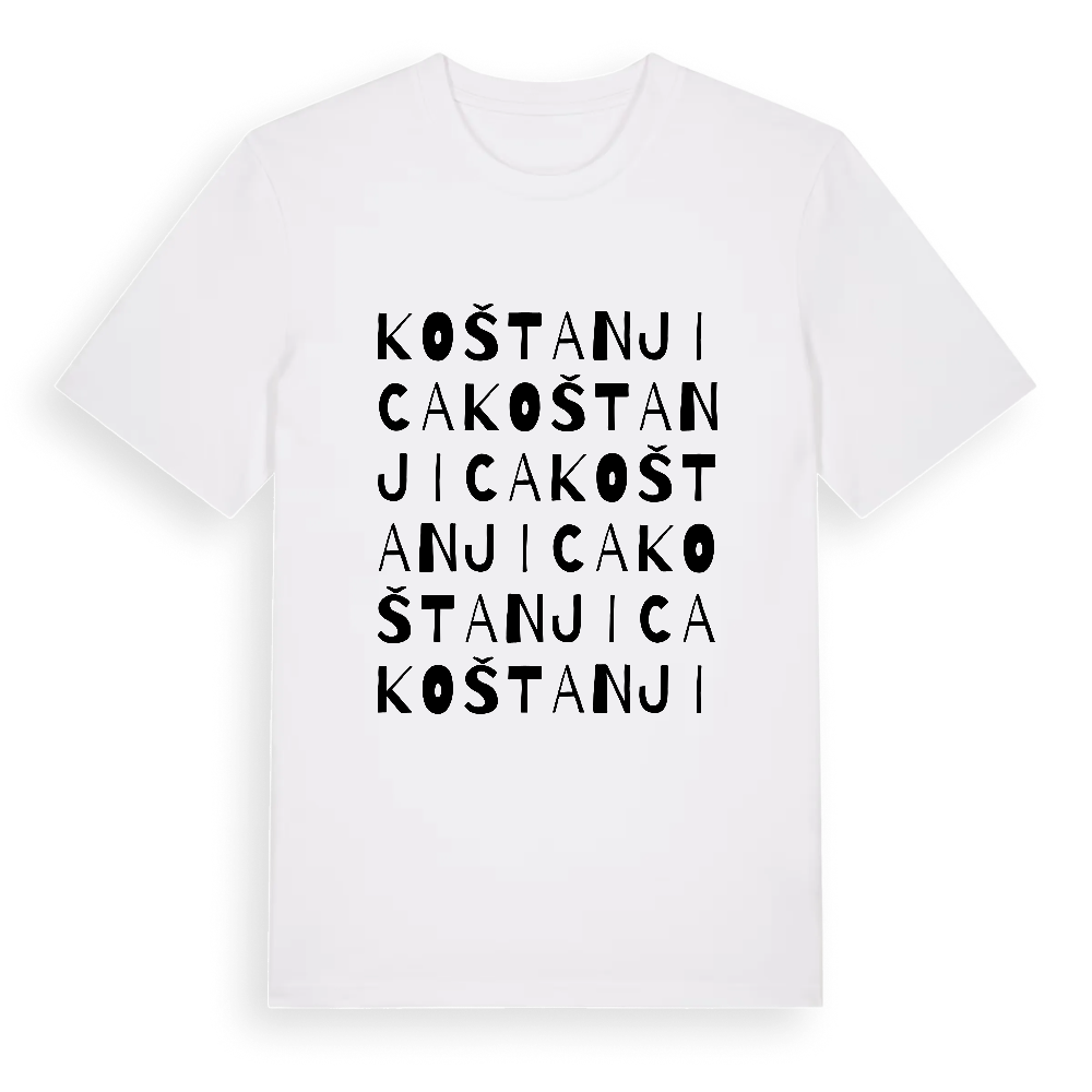 Koštanjica ordlek t-shirt – White, i miljö