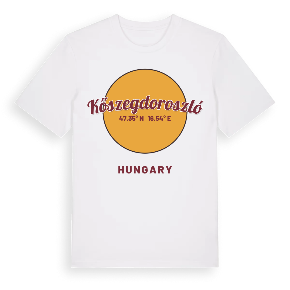 Kőszegdoroszló cirkel t-shirt – White, i miljö