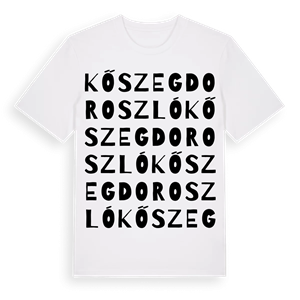 Kőszegdoroszló ordlek t-shirt – ekologisk bomull t-shirt från Pinshirt