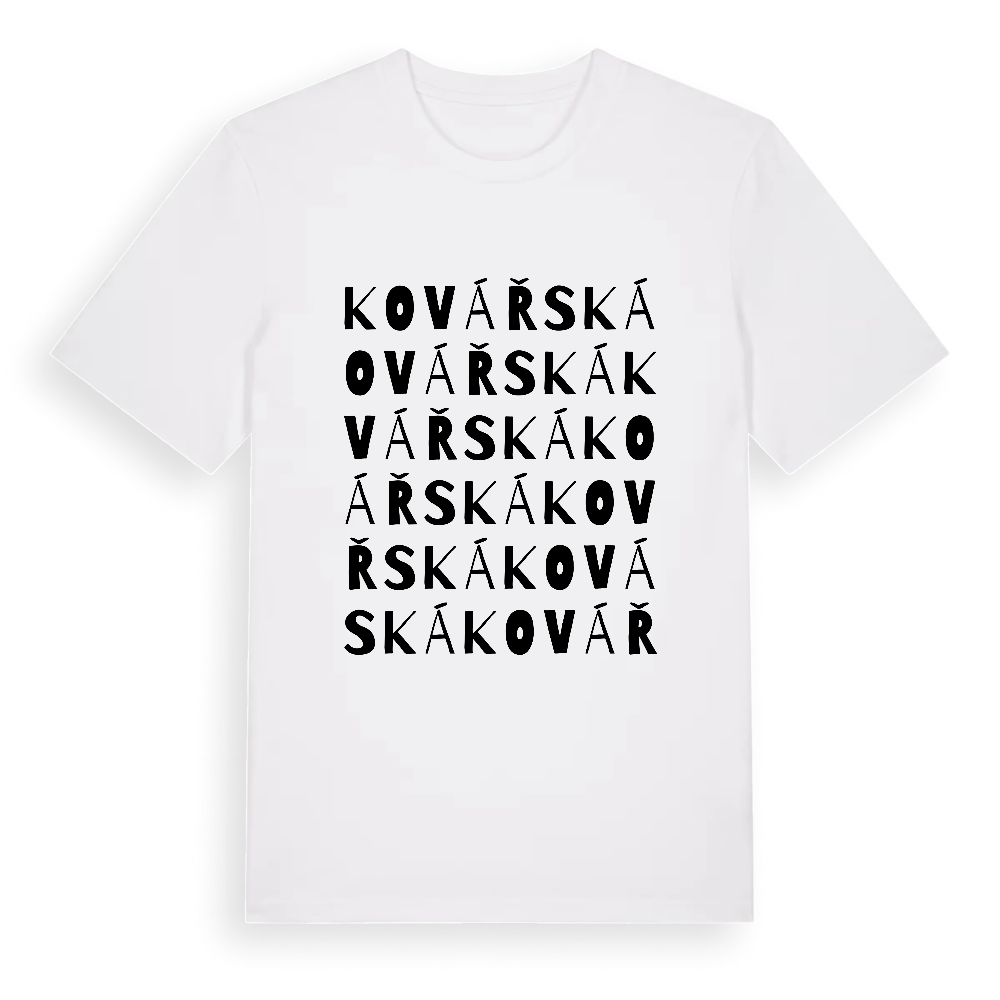Kovářská ordlek t-shirt – White, i miljö