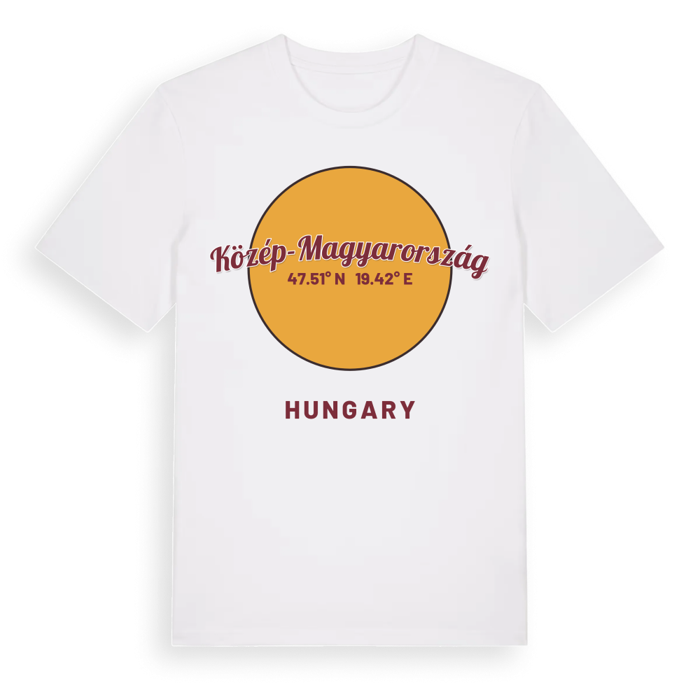Közép-Magyarország cirkel t-shirt – White, i miljö