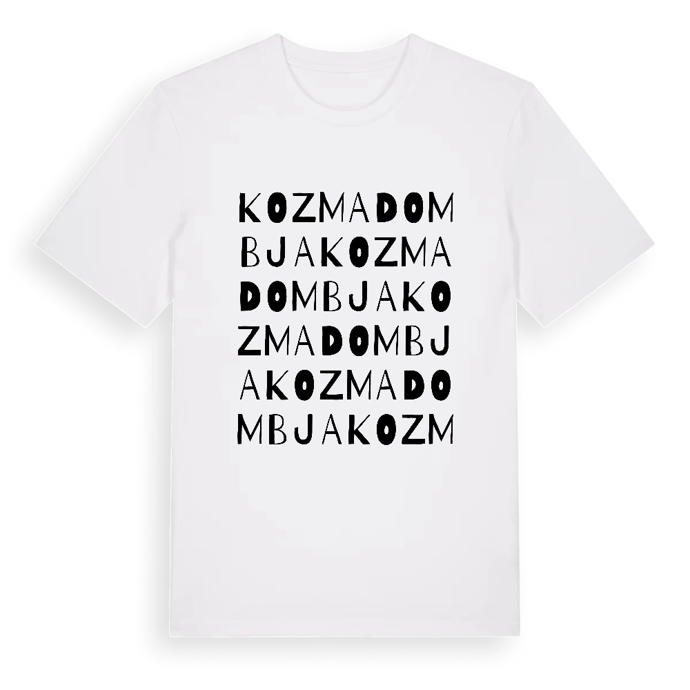Kozmadombja ordlek t-shirt – White, i miljö