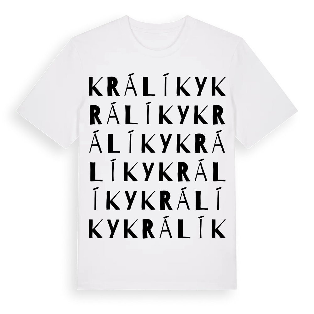 Králíky ordlek t-shirt – White, i miljö