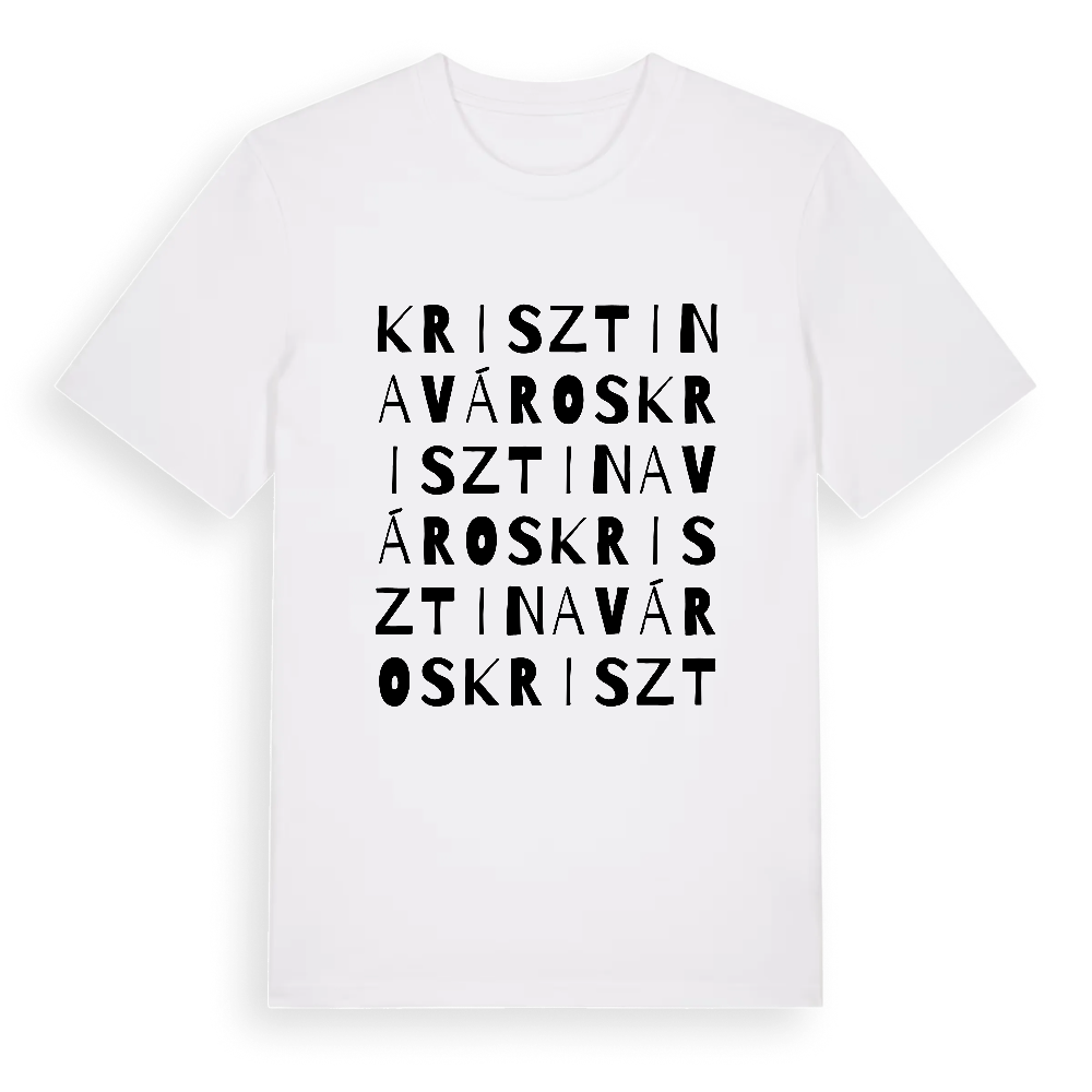 Krisztinaváros ordlek t-shirt – White, i miljö