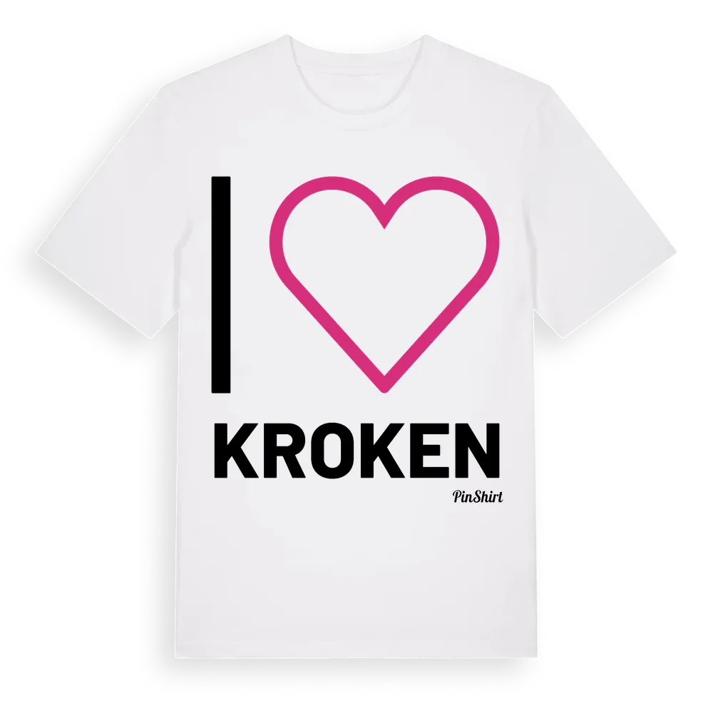 Jag älskar Kroken t-shirt stort tryck i miljö