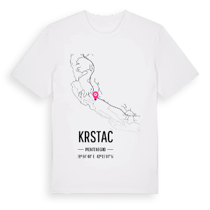 Krstac karta t-shirt – ekologisk bomull t-shirt från Pinshirt