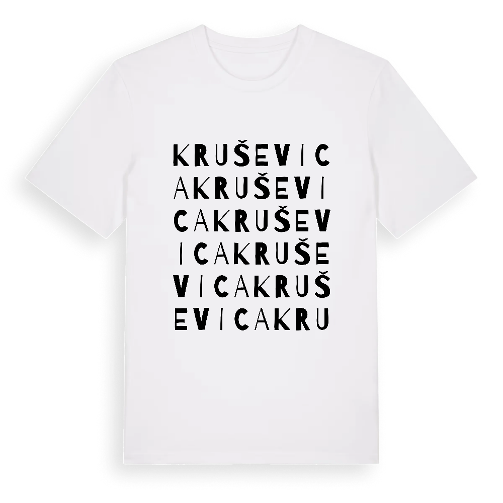 Kruševica ordlek t-shirt – White, i miljö