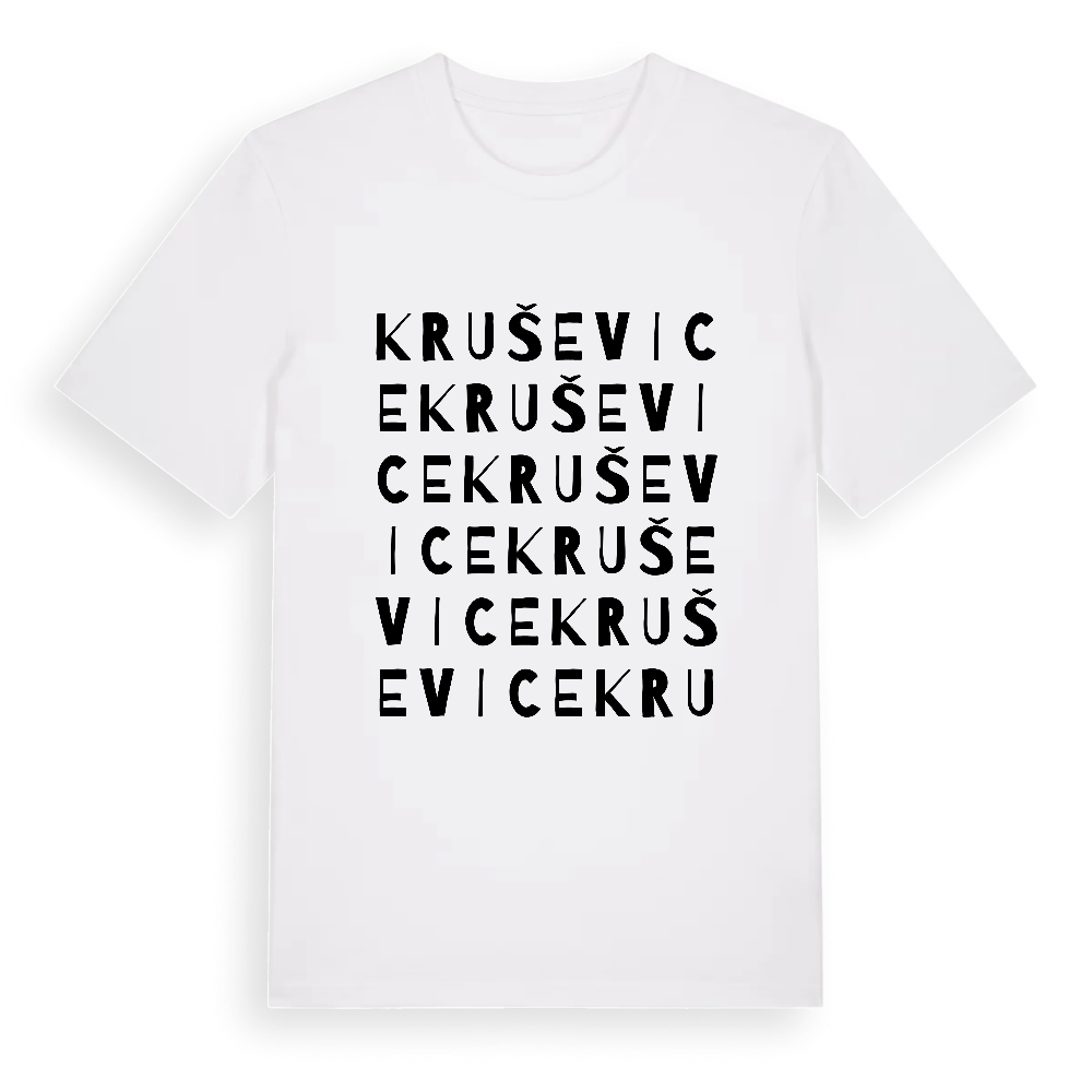 Kruševice ordlek t-shirt – White, i miljö