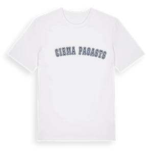 Ķūļciema pagasts college t-shirt – ekologisk bomull t-shirt från Pinshirt
