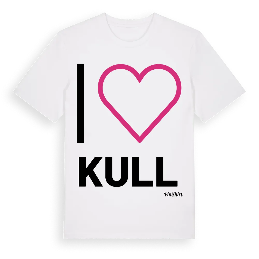 Jag älskar Kull t-shirt stort tryck i miljö