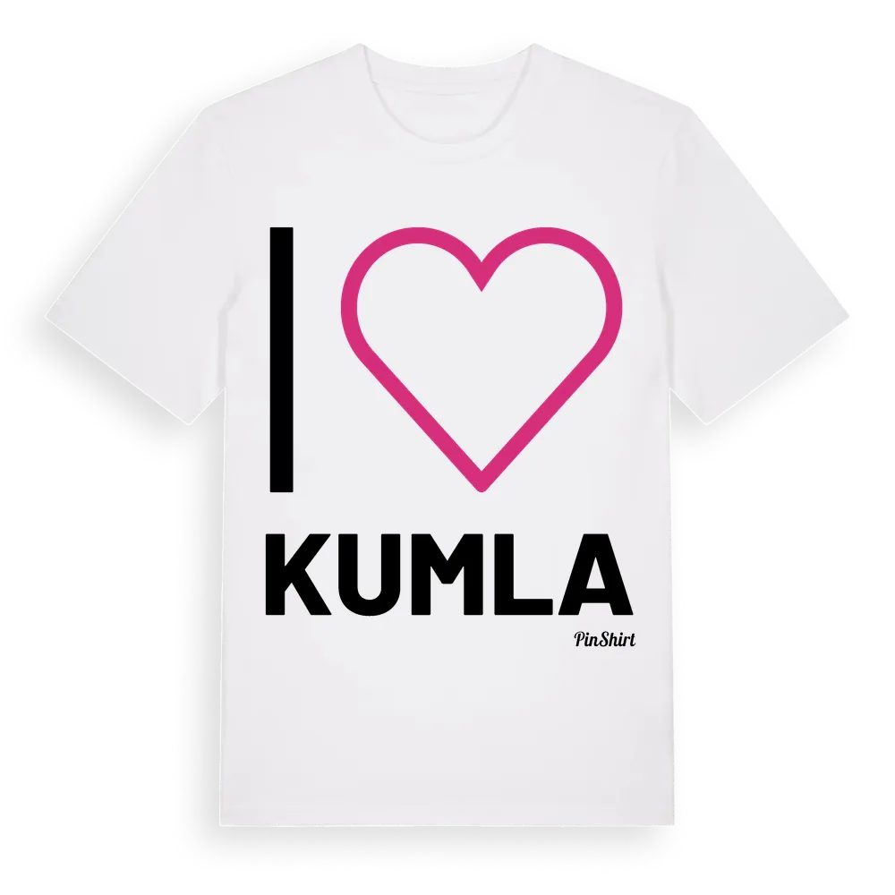 Jag älskar Kumla t-shirt stort tryck i miljö