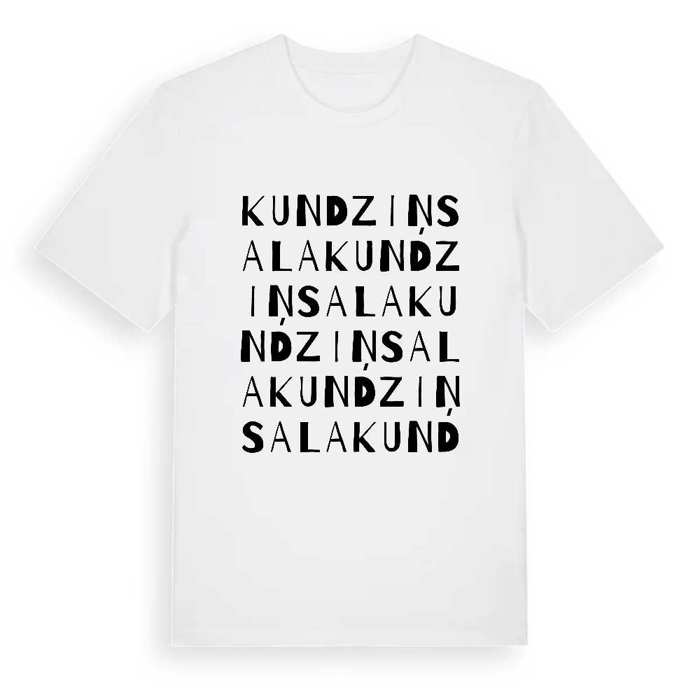 Kundziņsala ordlek t-shirt – White, i miljö