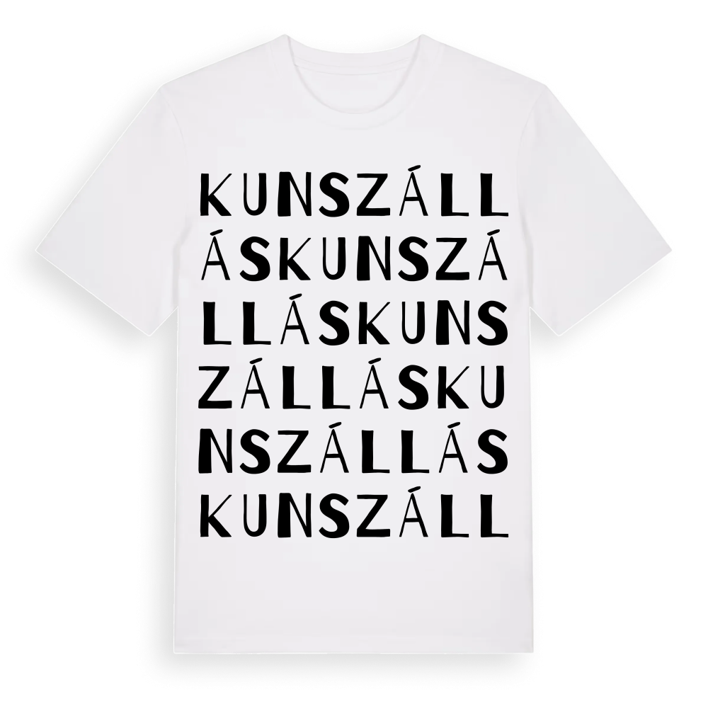Kunszállás ordlek t-shirt – White, i miljö