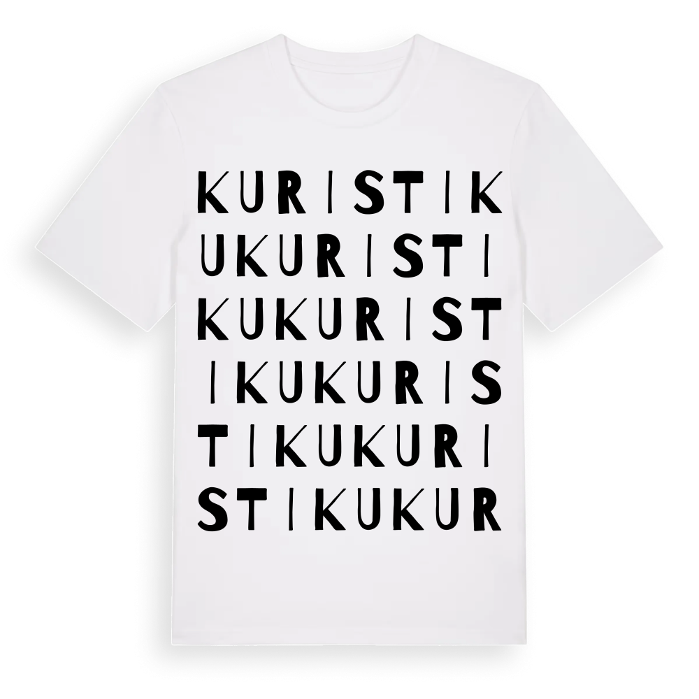 Kuristiku ordlek t-shirt – White, i miljö