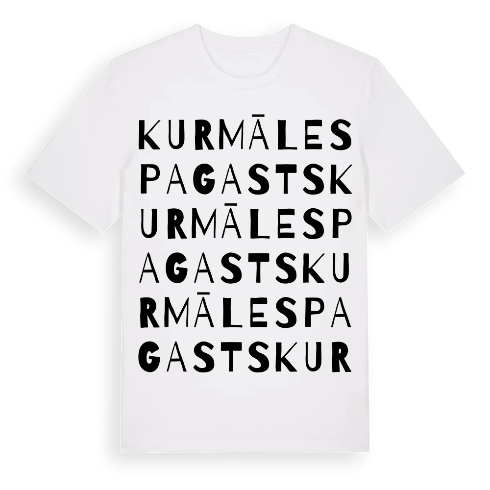 Kurmāles pagasts ordlek t-shirt – White, i miljö