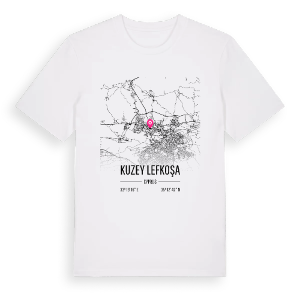 Kuzey Lefkoşa karta t-shirt – ekologisk bomull t-shirt från Pinshirt