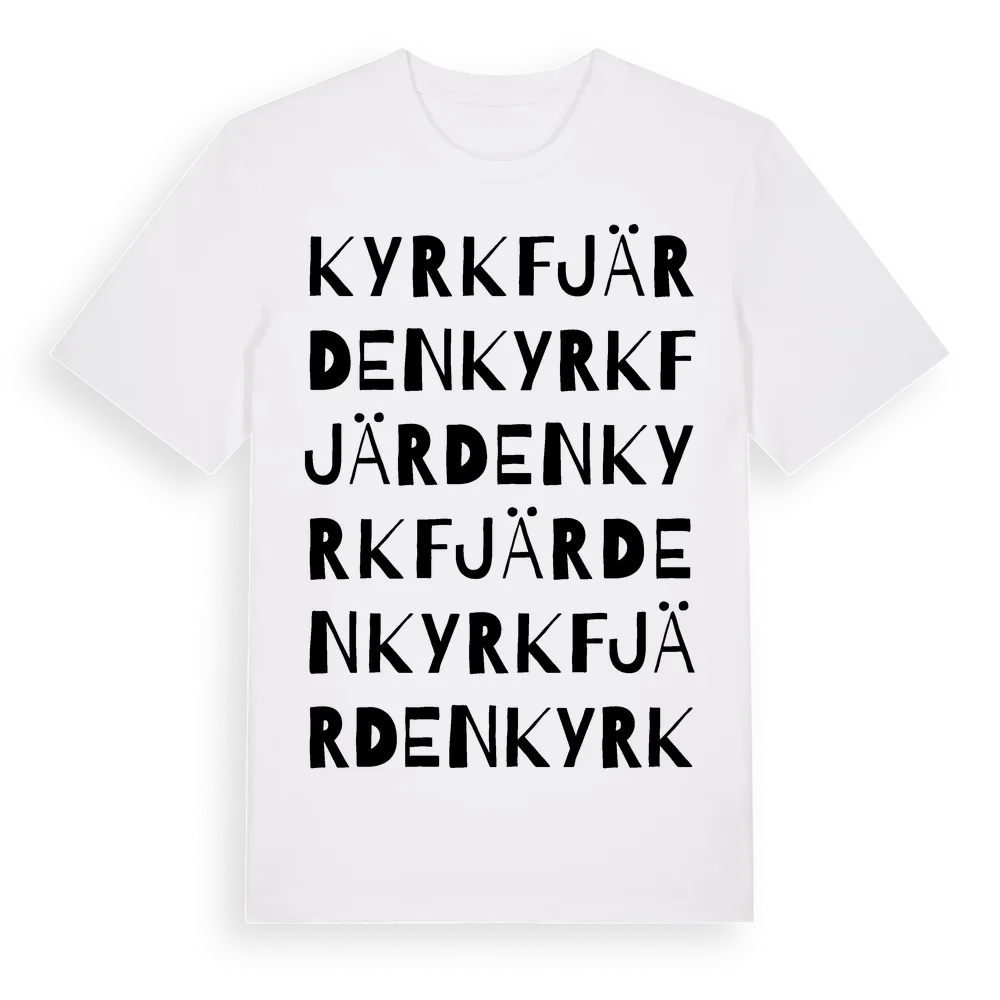 Kyrkfjärden ordlek t-shirt i miljö