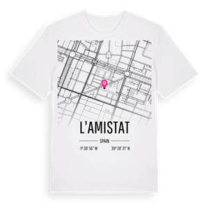 l'Amistat karta t-shirt – ekologisk bomull t-shirt från Pinshirt