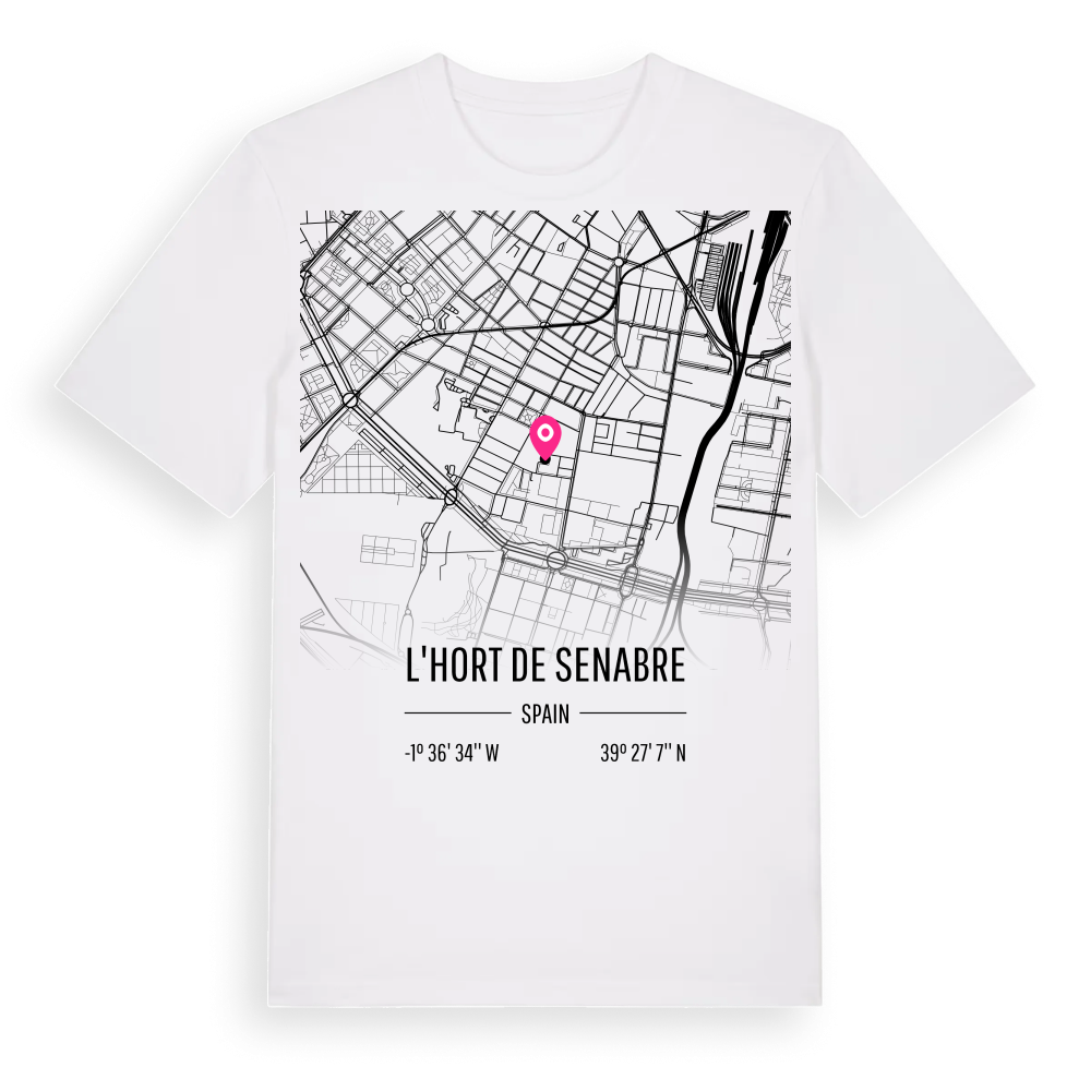 l'Hort de Senabre karta t-shirt – White, i miljö