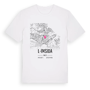 L-Imsida karta t-shirt – ekologisk bomull t-shirt från Pinshirt