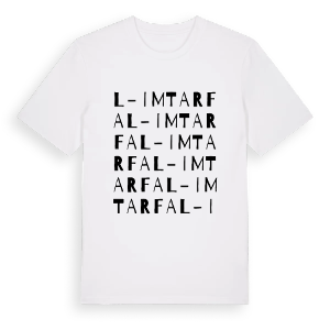 L-Imtarfa ordlek t-shirt – ekologisk bomull t-shirt från Pinshirt