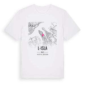 L-Isla karta t-shirt – ekologisk bomull t-shirt från Pinshirt