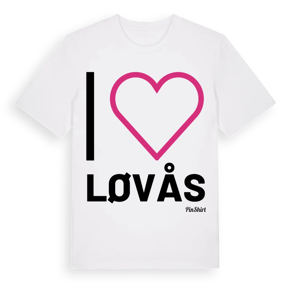 Jag älskar Løvås t-shirt stort tryck i miljö