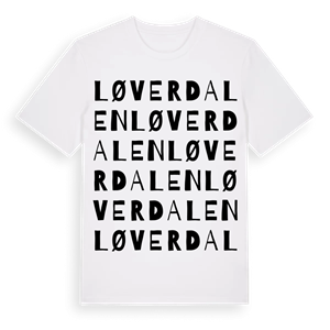 Løverdalen ordlek t-shirt – ekologisk bomull t-shirt från Pinshirt