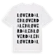 White t-shirt med Løverdalen ordlek t-shirt