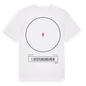 L Vitstensholmen t-shirt – ekologisk bomull t-shirt från Pinshirt