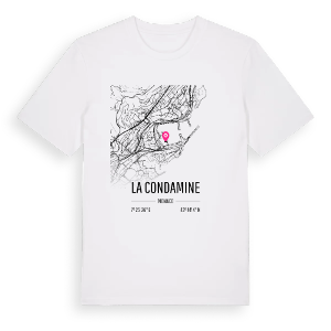 La Condamine karta t-shirt – ekologisk bomull t-shirt från Pinshirt